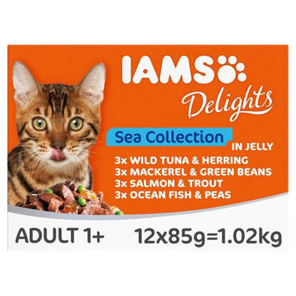 Picture of Iams Delights Sea Collection Cat Food 12 x 85g