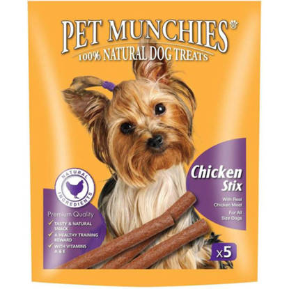 Picture of Pet Munchies Dog Chicken Stix - Pack 5 x 10