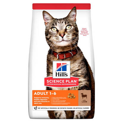 Picture of Hills Science Plan Adult Cat Food with Lamb 6 x 300g