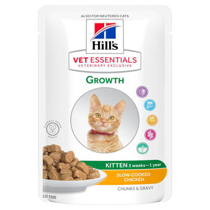 Picture of VE Feline Kitten Growth Pouch Chunks & Gravy - 12 x 85g Pouches