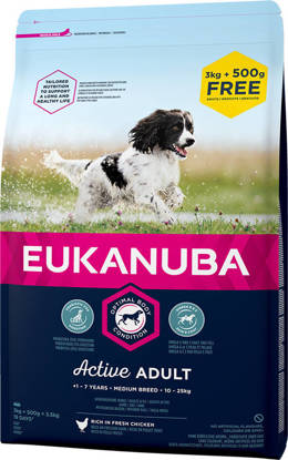 Picture of Eukanuba Active Adult Medium Breed Chicken - 2kg